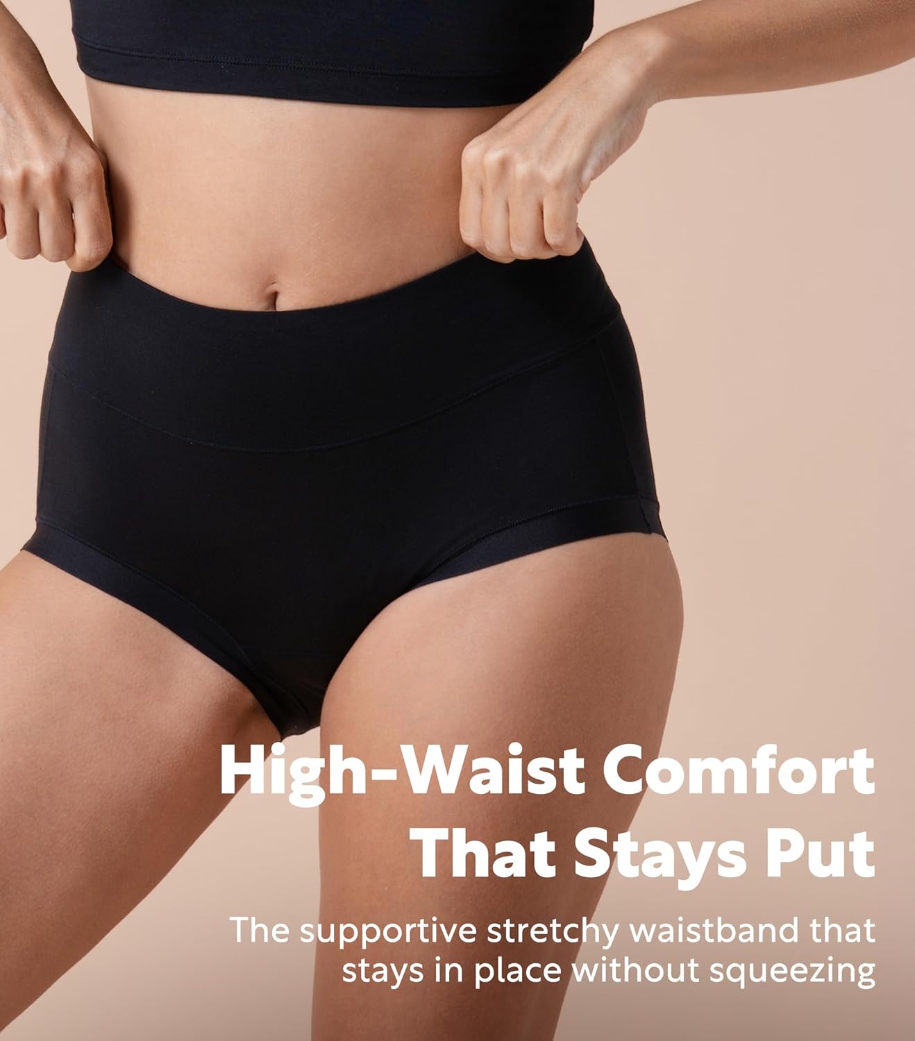 DAVID ARCHY Womens Underwear High Waisted Moisture Wicking Briefs Soft Breathable Ladies Panties 6 Pack - Image 4