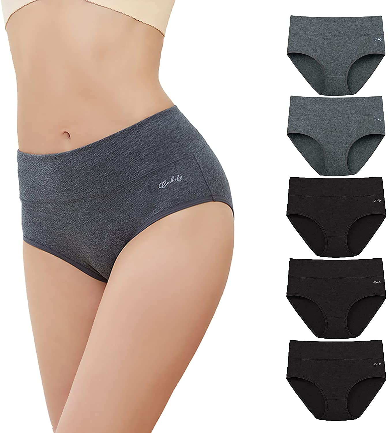 anqier Unterhosen Damen 5er Pack Stretch Baumwolle Hohe Taille Slips Damen – Amazon Angebot