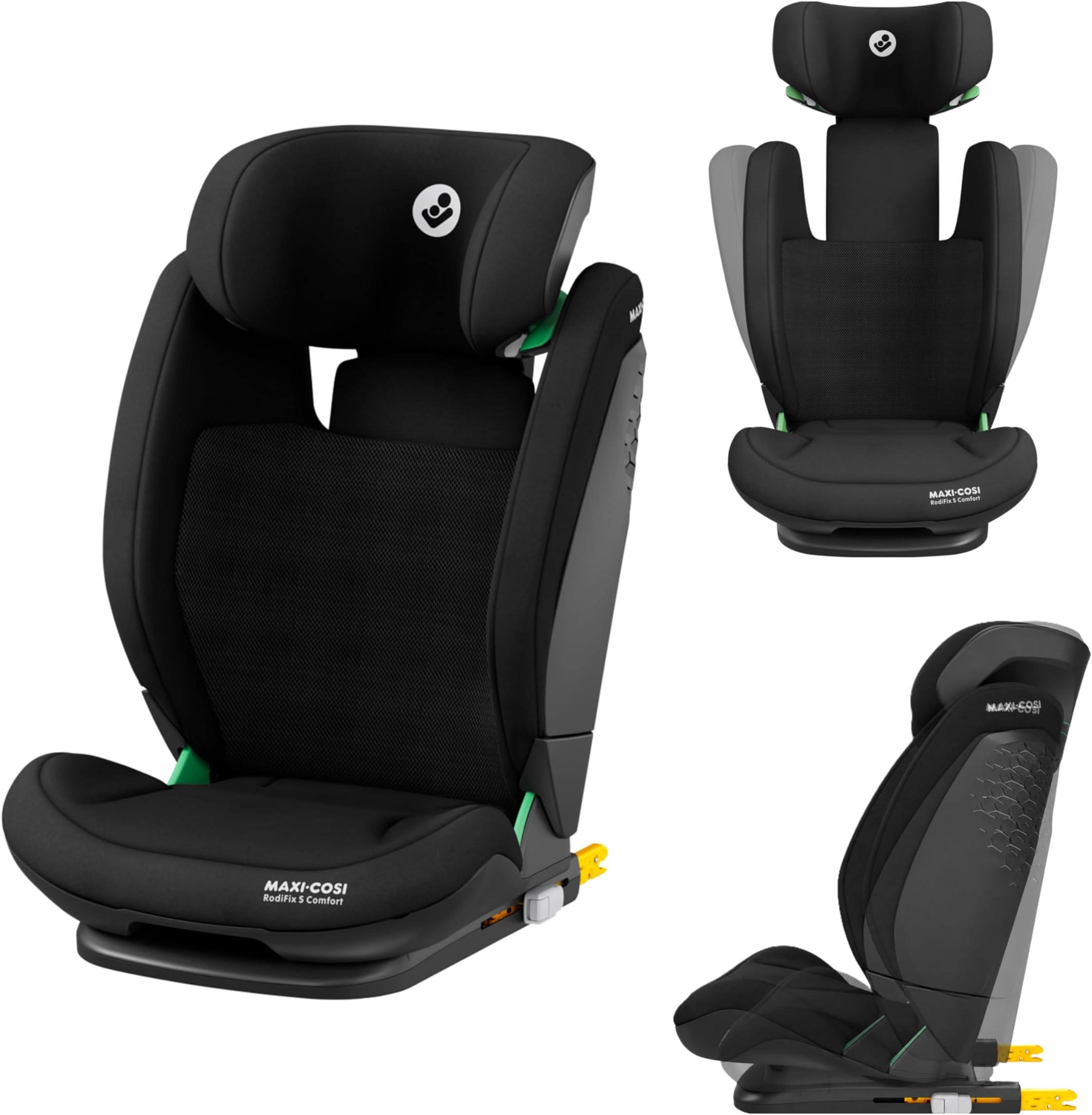 RodiFix S Comfort i-Size, Car Seat, 100–150 cm, Authentic Black