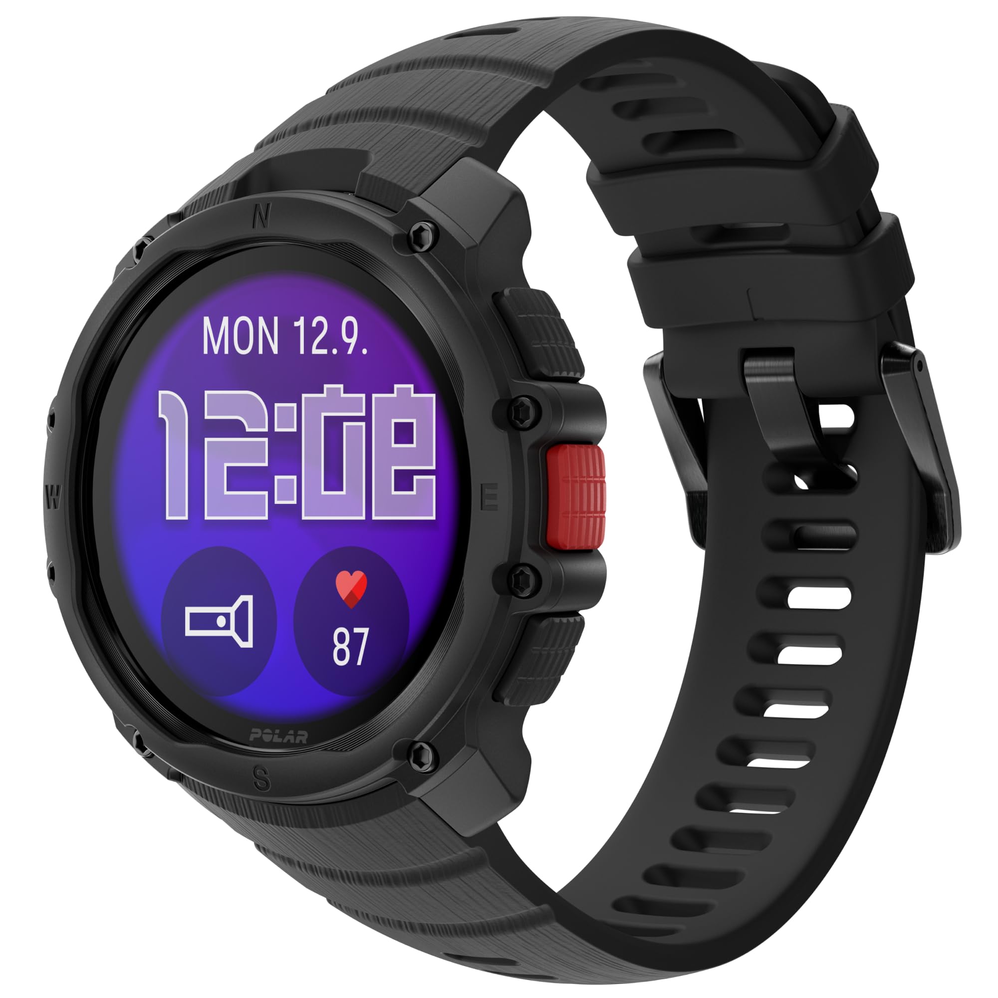 Polar Street X - Orologio sportivo da corsa GPS - Robusto impermeabile - 170+ profili sportivi - Batteria 10 giorni - Display AMOLED - Cardiofrequenzimetro da polso - Torcia integrata