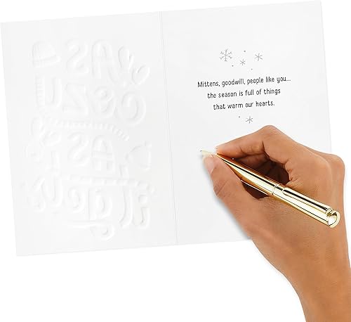 Miniatura 6 de Hallmark Surtido de tarjetas navideñas hechas a mano (12 tarjetas y sobres, caja organizadora de tarjetas de recarga)