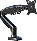 Invision Single Monitor Arm Desk Mount for 19-32 Inch Screens - VESA 75/100mm Stand Desk Clamp - Tool Free Height Adjustment with Tilt Swivel Rotate - Increased Load Capacity from 2-9kg (MX200)