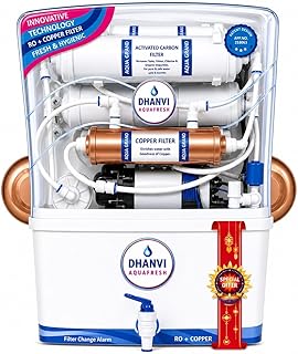 DHANVI AquaFresh Crown 9L Premium RO+UV+Copper Water Purifier | Inside uvTank Technology | Free Pre-Filter | Advanced Mine Price In India