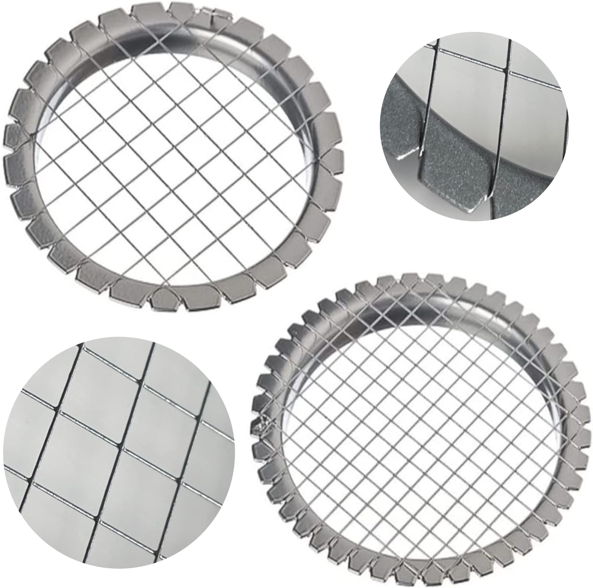 2 PCS Egg Chopper Egg Slicer Fruit Salads Cuter Potato Cutter Hard Boiled Egg Slicers Fruit Cube - Pack of 2 grid 0.2 & 0.3 inch