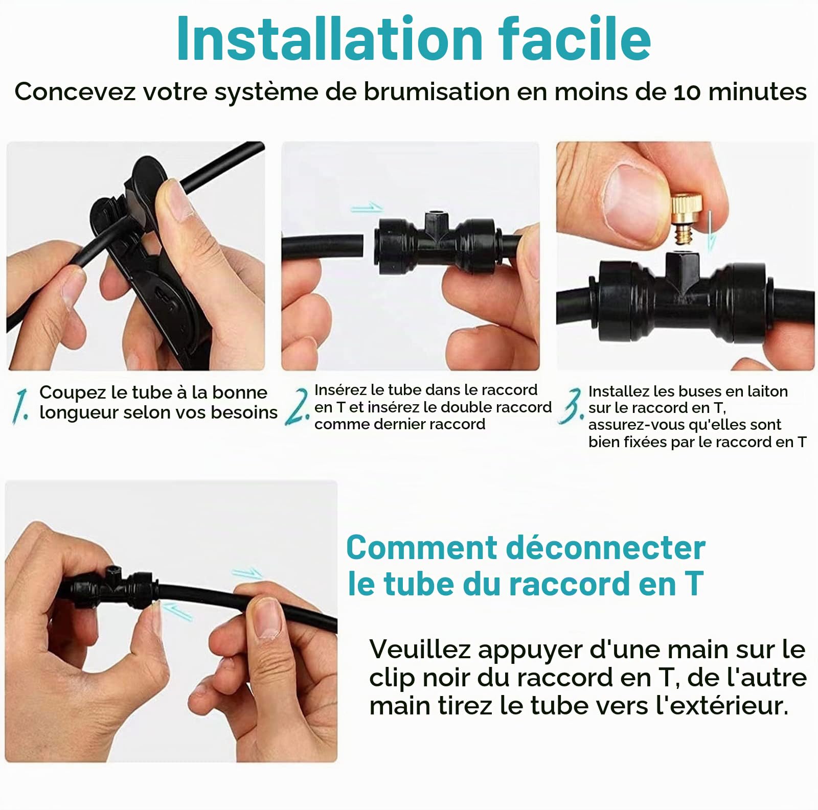 DIY Système de Brumisateur avec Pompe Silencieuse 24v & Minuterie, Système de Refroidissement Kit par Brumisation Extérieur avec Filtre, Patio Atomisation Micro Spri(Size:21m/68.8ftube + 31 nozzles)