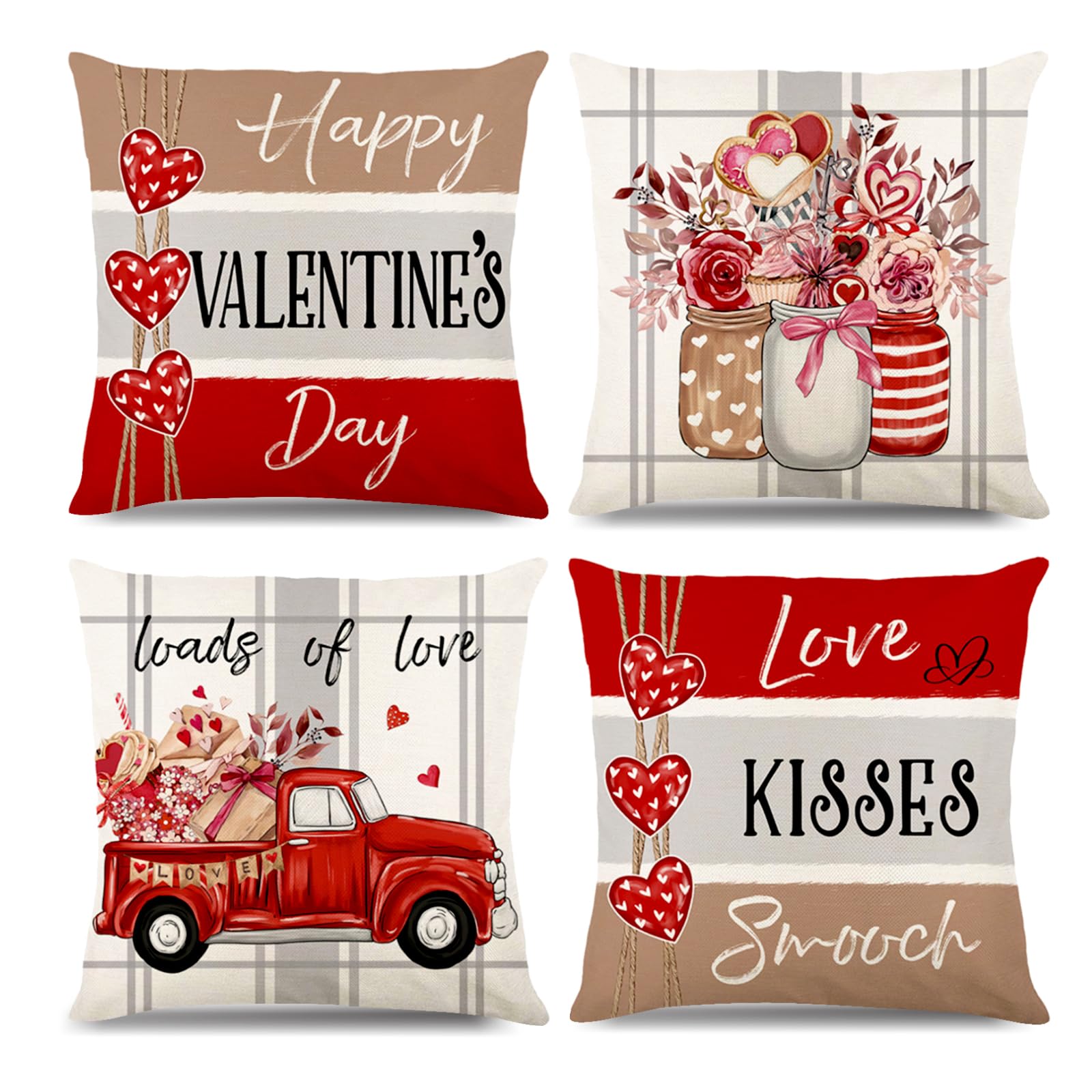 Taies d'oreiller Happy Valentine's Day cadeau de Saint-Valentin