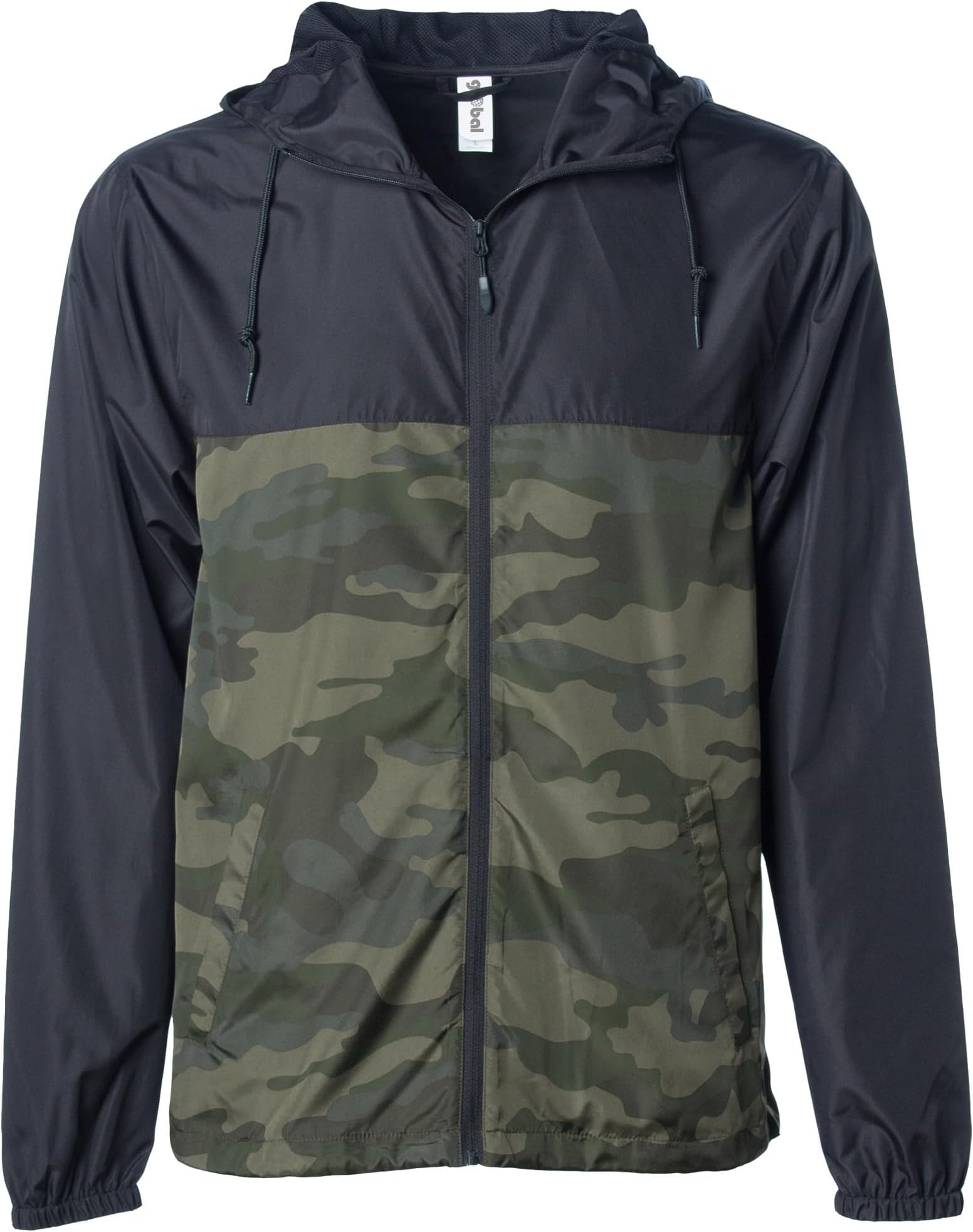 Global Blank Men's Windbreaker Jacket Lightweight Water-Resistant Windbreakers for Men