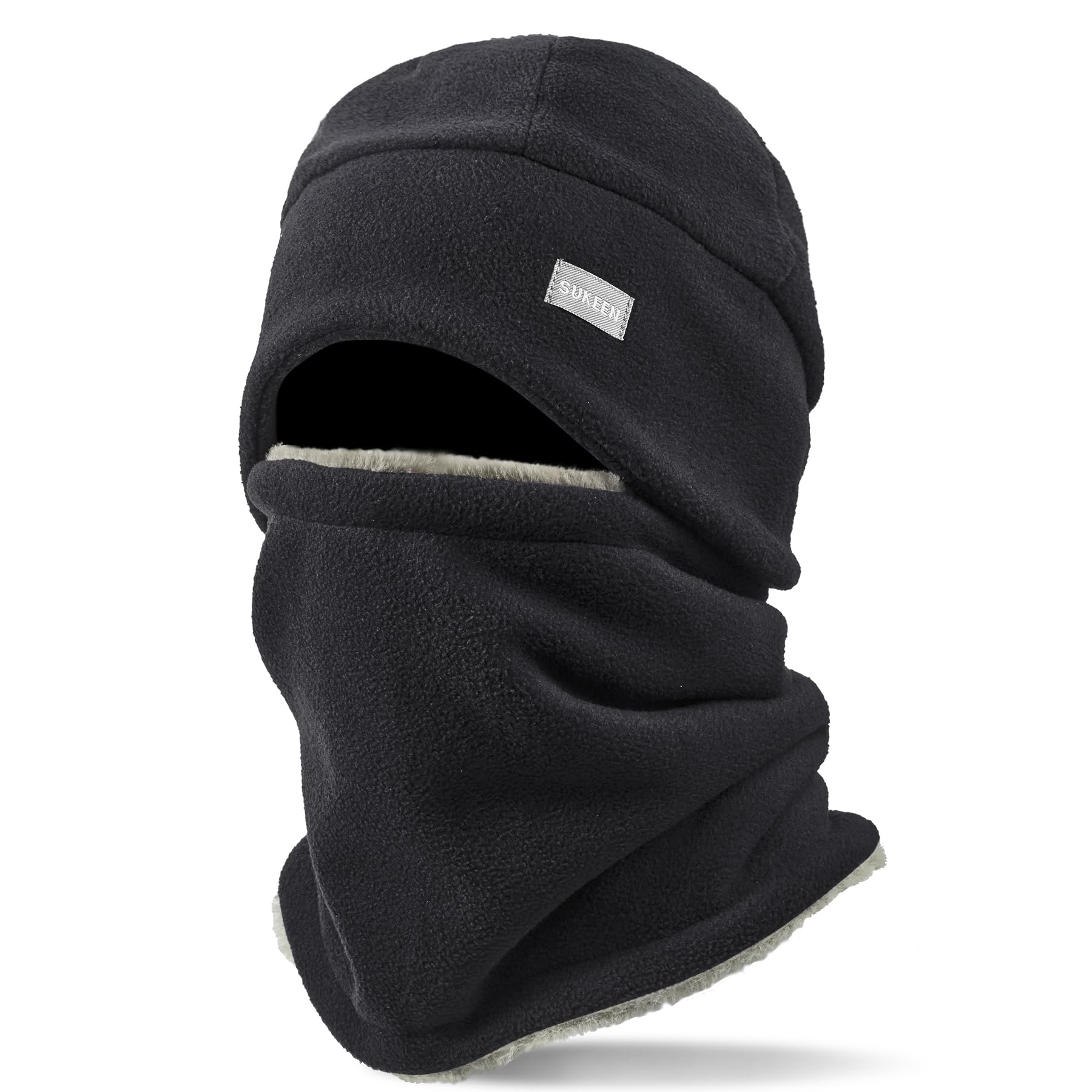 Sukeen Winter Beanie Hat Scarf Set for Men Women Warm Hat with Faux Fleece Neck Warmer Cold Weather Caps for Cycling Outdoor