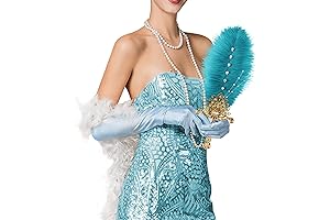 Vijiv Blue Feather Fan