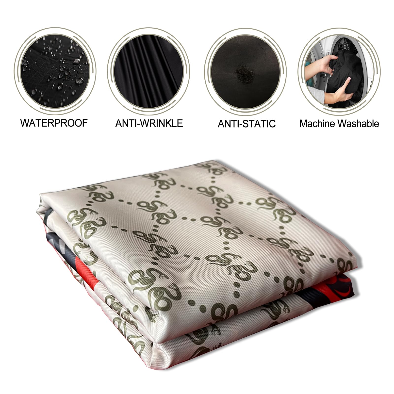 Capas de peluquero para hombres, capas de peluquería con broches de presión, capa de estilista, 63 x 56 pulgadas, Snake 5