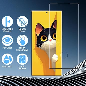 [2 Pack] Screen Protector for Samsung Galaxy Note 20 Ultra, phone screen protector [9H Hardness][3D Curved][Anti-Scratch] glass foil Film