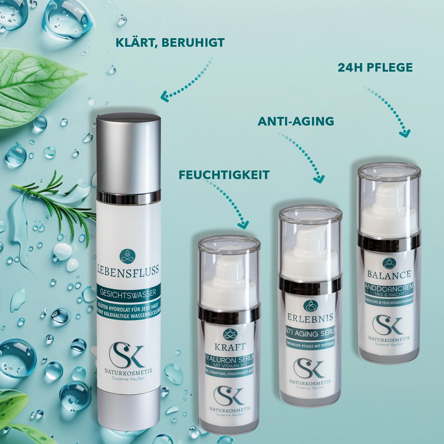 SK Naturkosmetik FEINHEIT Reinigungsmilch – sanfte Gesichtsreinigung mit Porzellanerde, Aprikosenmandelöl & Jojobaöl | mit Vitamin E & B12 | entfernt Make-up & Augen-Make-up ohne Brennen
