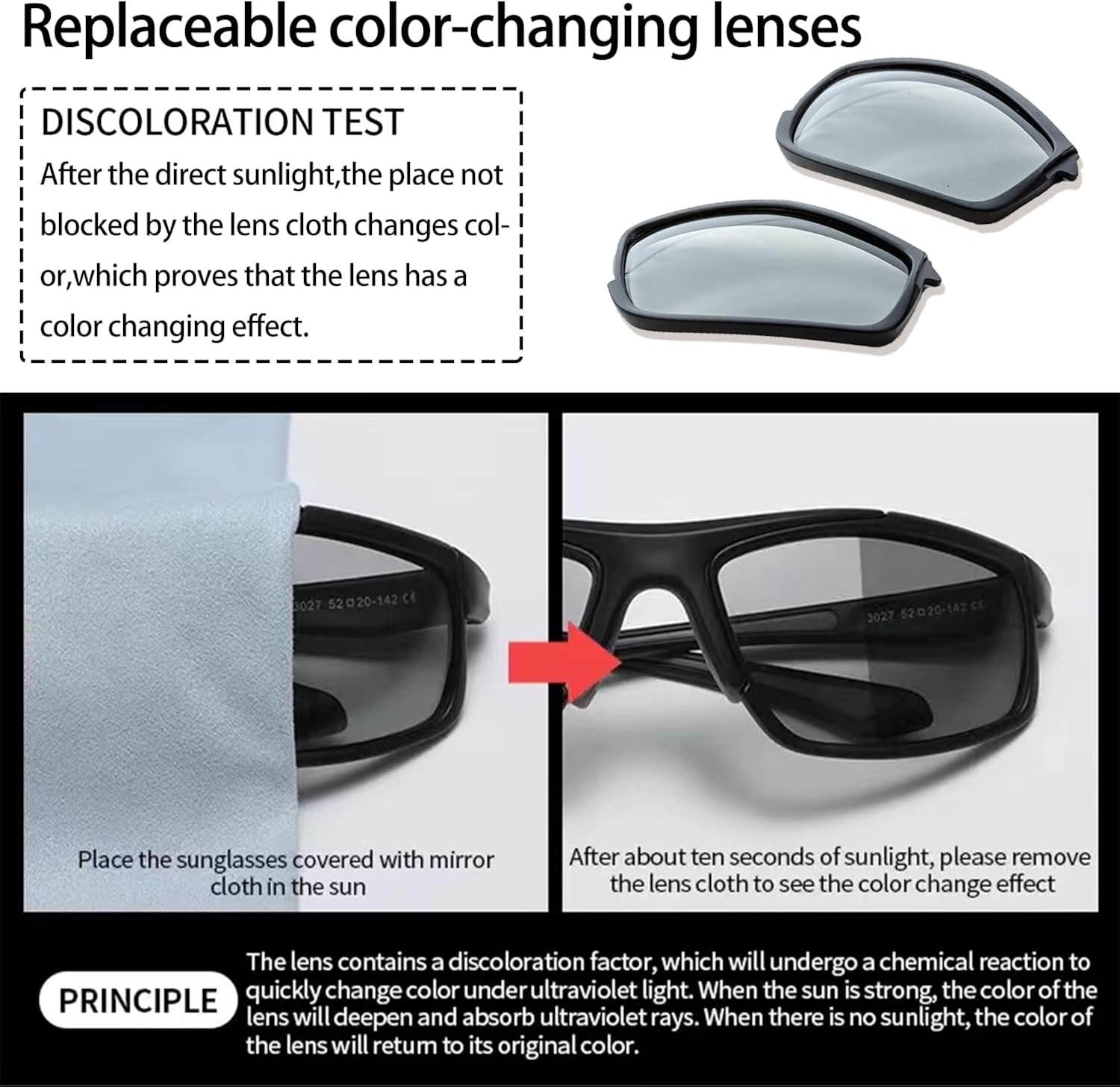 Miniatura 3 de HAXLEN Gafas de sol polarizadas para hombres y mujeres béisbol pesca ciclismo golf conducción gafas de sol