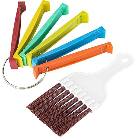 FCR6 Ring Fin Comb Set, Air Conditioner Fin Comb Straighten Evaporator Condensor Coils, AC Fin Comb Straightener, Radiator Comb with Condenser Fin Cleaning Brush, FCR6 Coil Fin Comb Ring Straighten