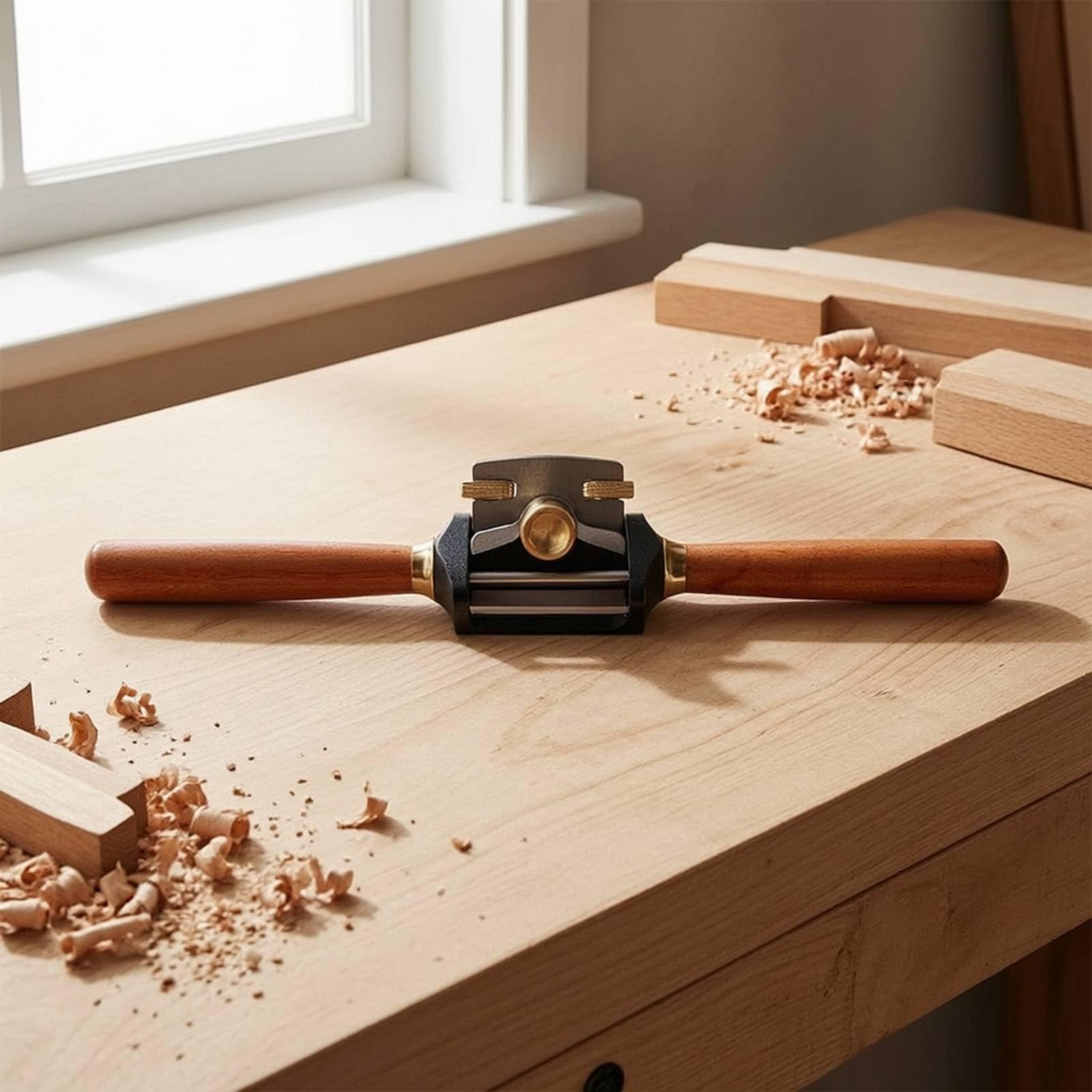 Pialla Manuale in Legno Pialla a Mano Pialla a Blocco Pialla da Finitura Pialla da Rifilo con Suola Piatta per Superfici Lisce Leva a Vite per