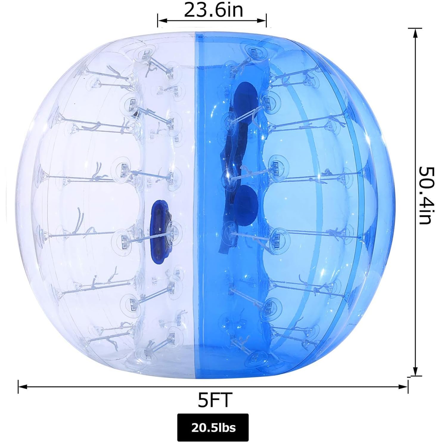 Aceshin Inflatable Bumper Ball 1.5M/5FT Diameter Bubble Soccer Ball, Inflatable Body Zorb Balls for Adults or Children