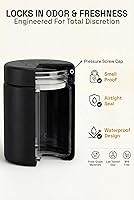 Vista 5 de Treehouse Recipientes a prueba de olores (4.1 fl oz), tarros con tapas herméticas para hierbas, especias, café y té, tarros de almacenamiento