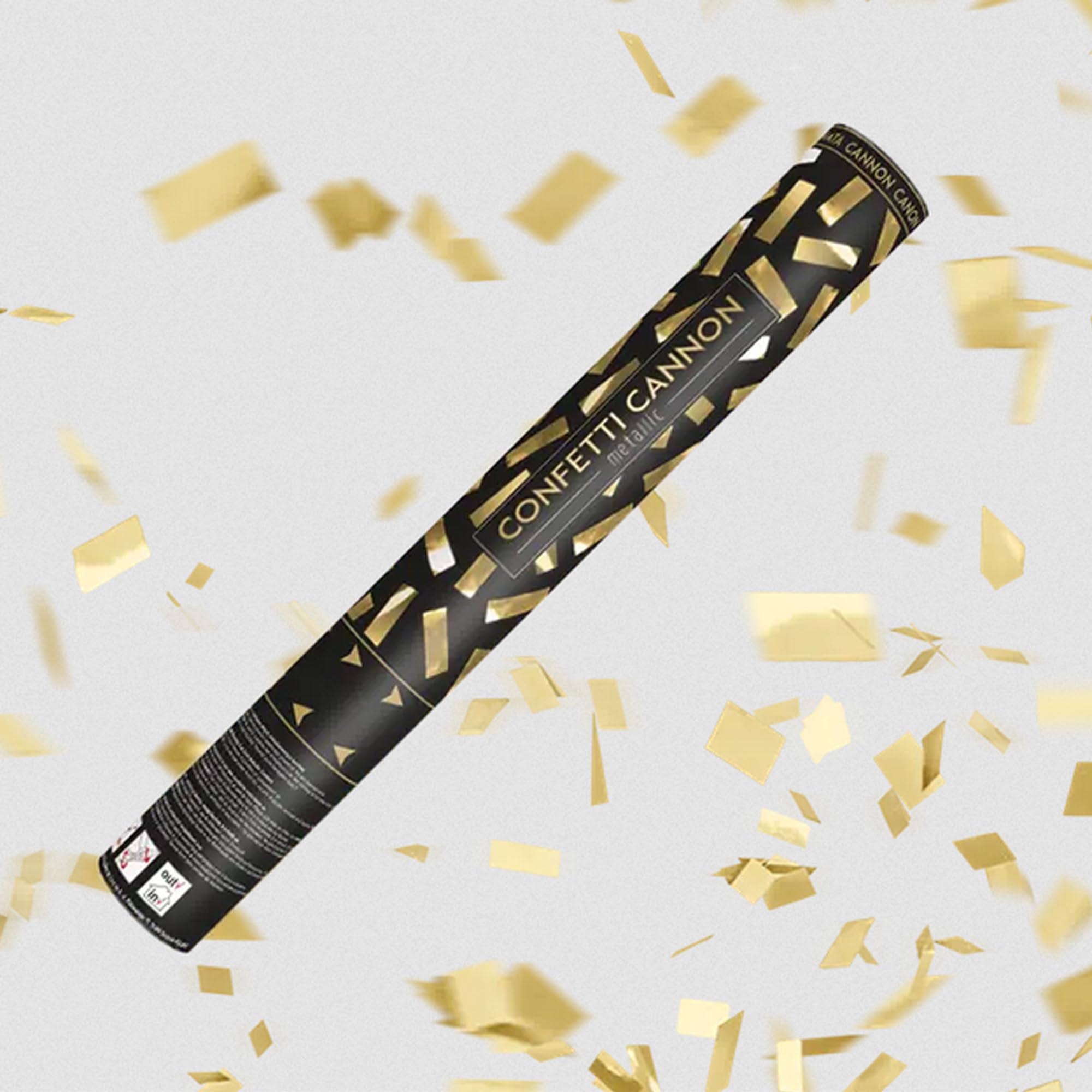 Konfettifeuer Gold 40 cm 12 Stück