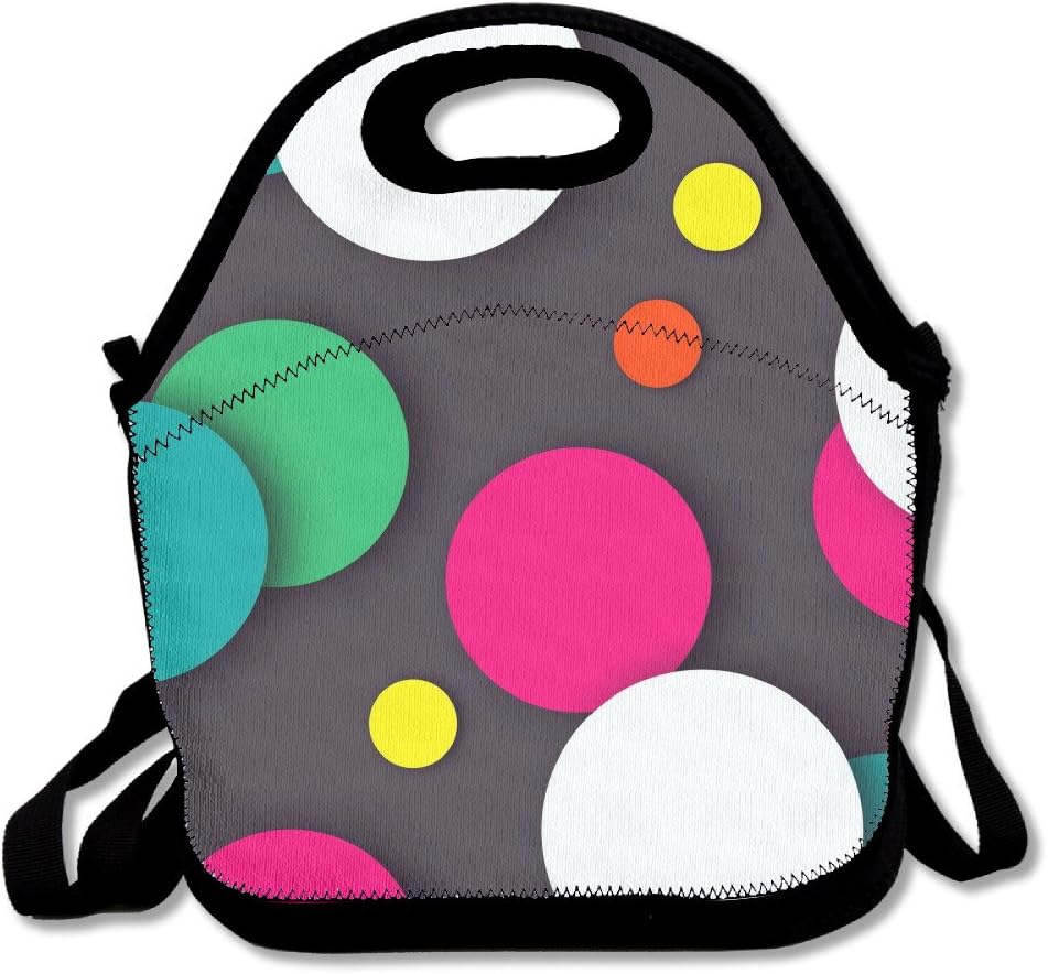 MAGGIE SALAS Circular Pattern Leisure Lunch Bag Travelling Picnic Storage Bags Backpack Handbag