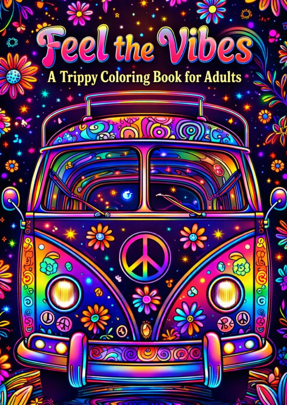 Feel the vibes: A trippy coloring book for adults
