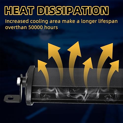 Miniatura 4 de 6 barras LED de 14 pulgadas, barra LED de fila de señal automotriz a granel, barra LED de 36 W 3600 lm Ip67, impermeable, delgada, todoterreno, luz