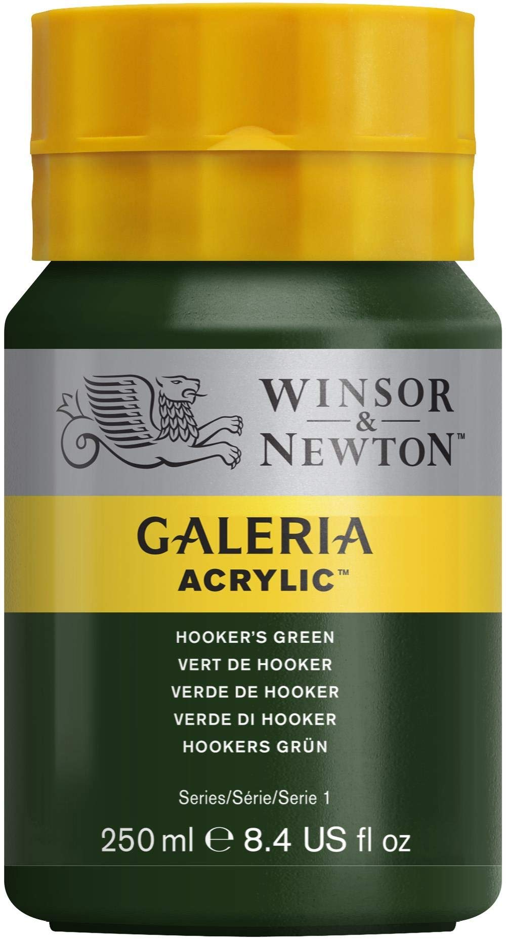 Winsor & Newton 2137311 Galeria Acrylfarbe, hohe Pigmentierung, lichtecht, buttrige Konsistenz, 250 ml Tube - Hooker's Grün