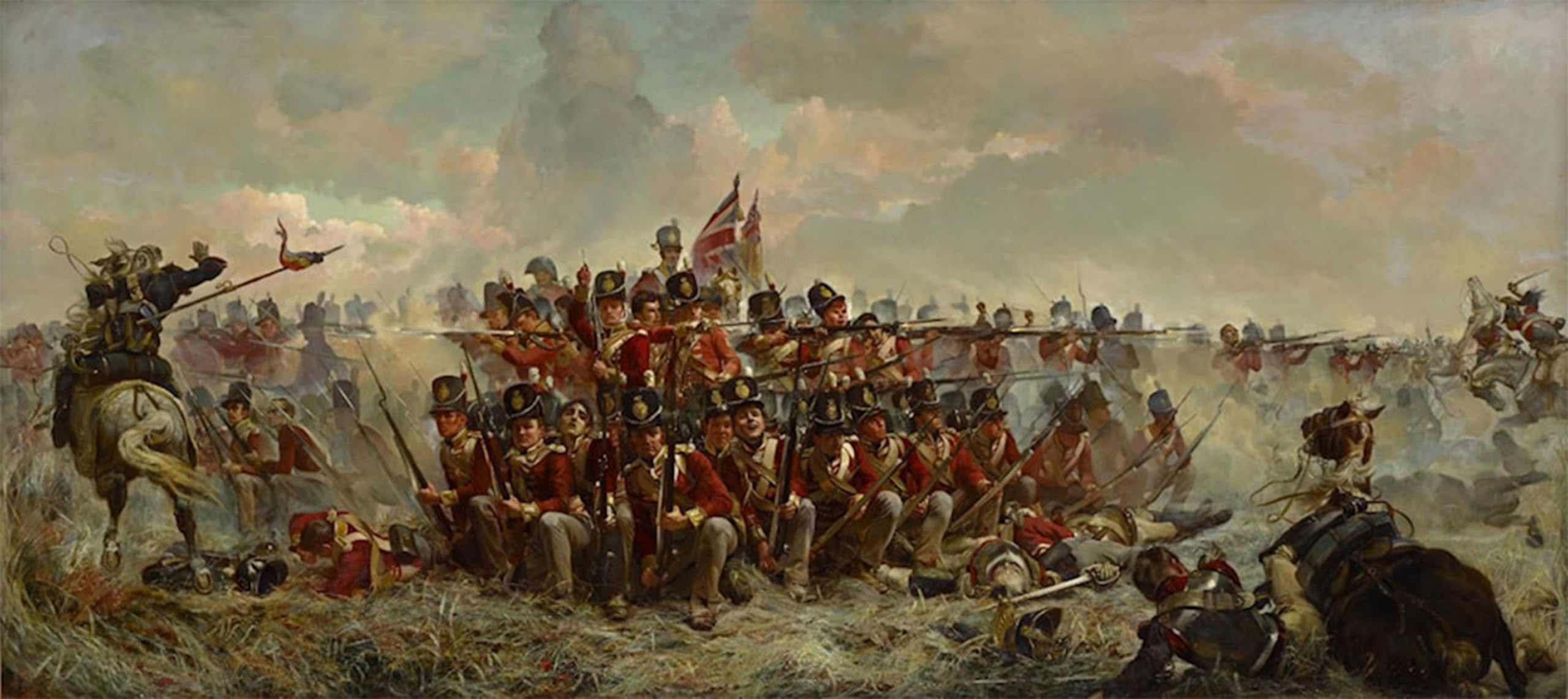 ARTXLXXBN Famous Painting Canvas Artwork Graffiti Print the Th Regiment At Quatre Bras by Elizabeth Portrait Canvas Image for Home Decor 60x90cm