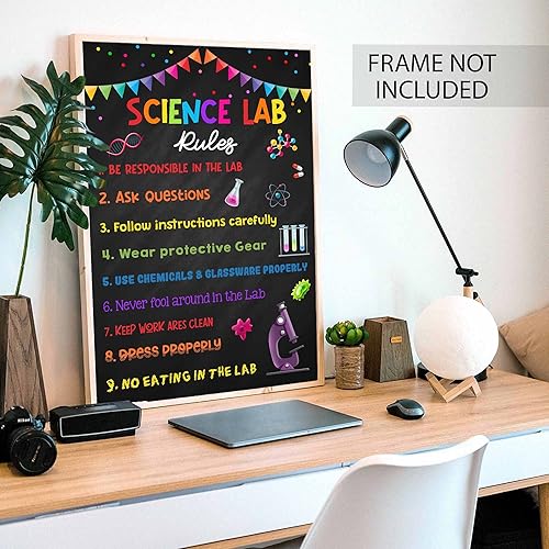 Miniatura 4 de Jinniee Science Lab Rules Science Classroom Decorations Science Posters Classroom Decor for Teachers Elementary Middle School Science Lab School
