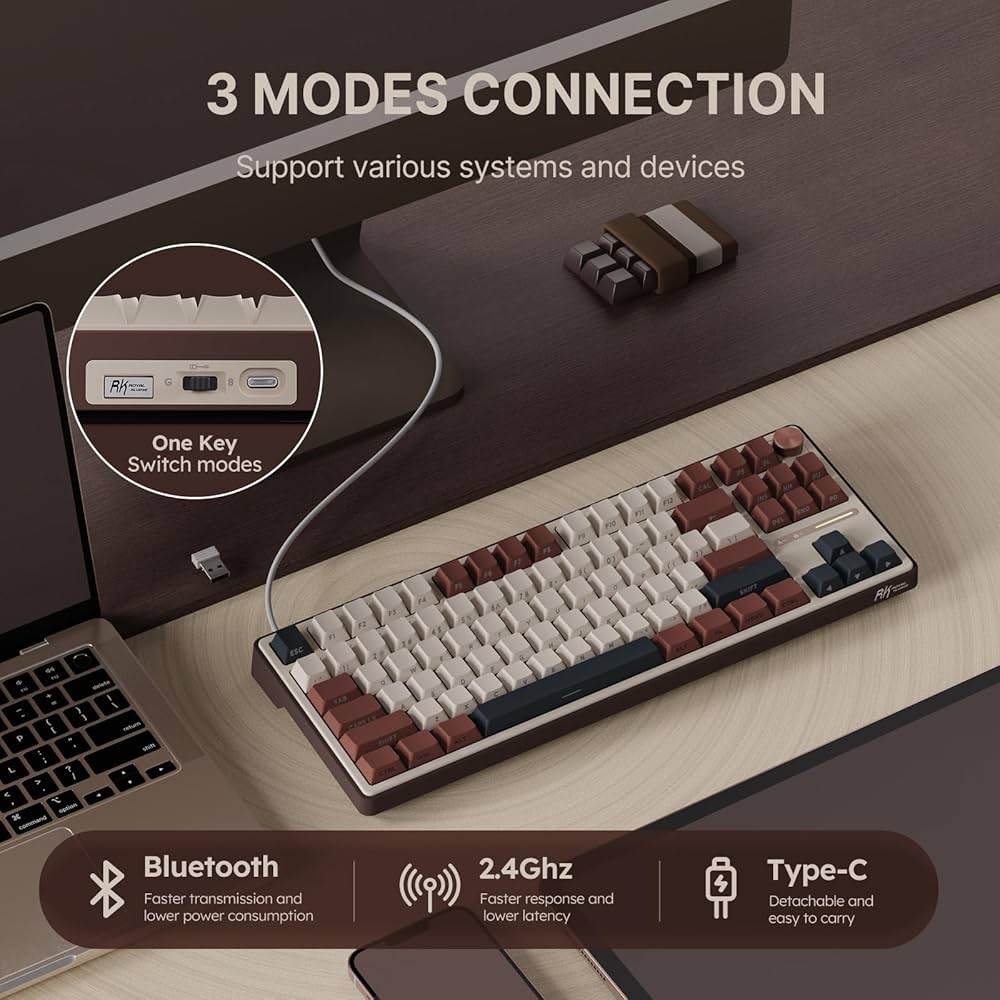  Kludge R87 Pro メカニカルキーボード Amazon.com: RK ROYAL KLUDGE R87 Pro Wired Mechanical
