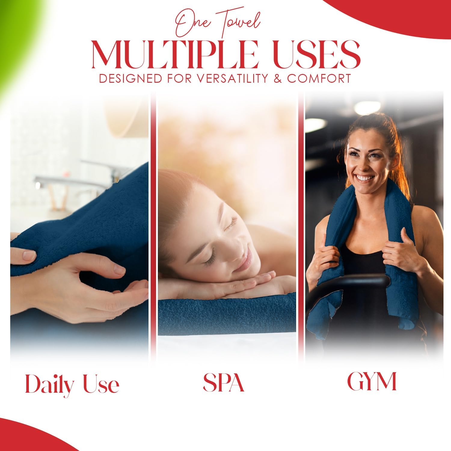 RIVERSIDE 100% Ring Spun Cotton Bath Towels Set of 4 (27x54) & Hand Towels Set of 6 (16x28) – Luxury 600 GSM, Soft, Quick Dry & Highly Absorbent Towels for Bathroom, Gym, Spa & Hotel