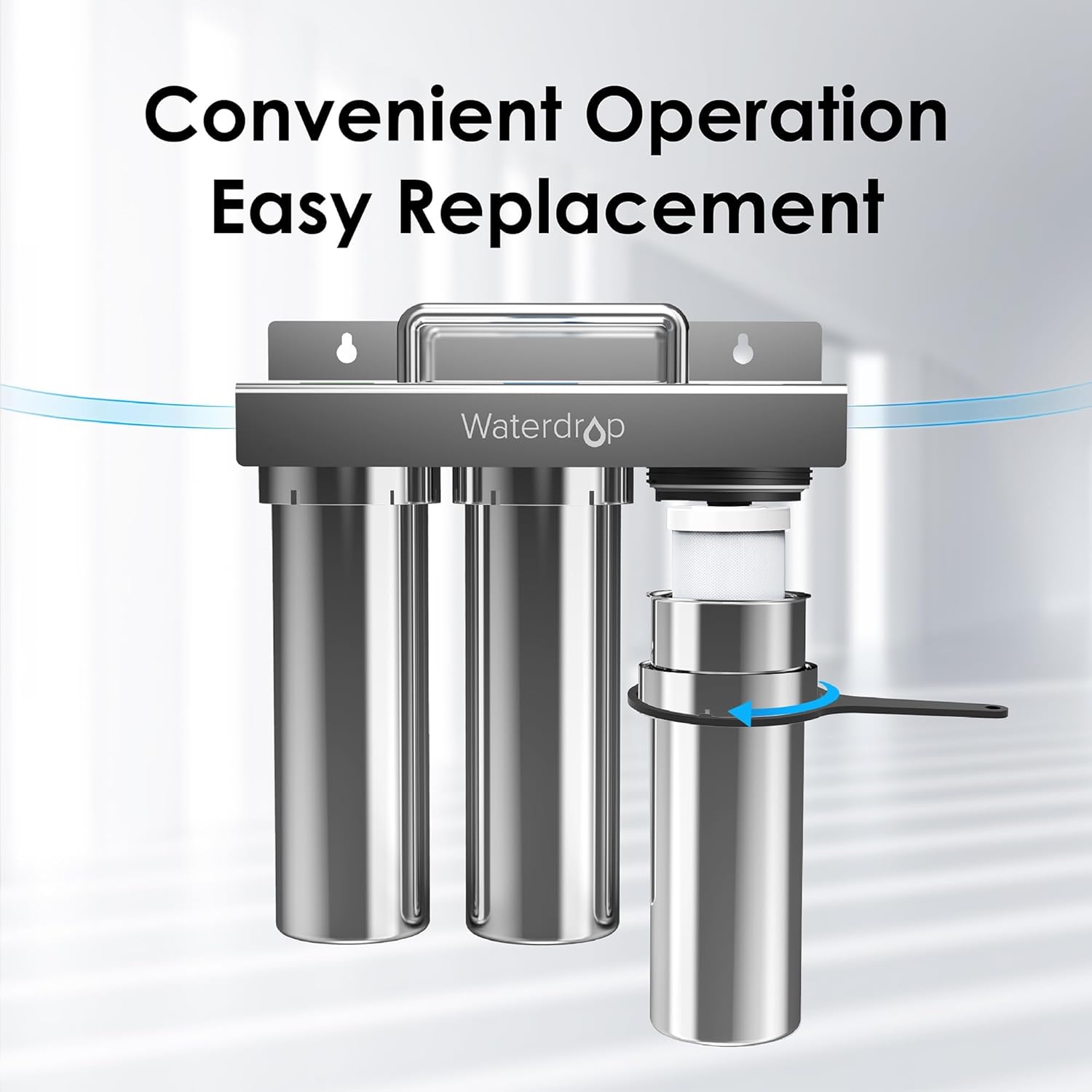 Waterdrop C3 Under Sink Carbon Water Filter, Replacement for Waterdrop TST-UF & TST-B Ultra-Filtration Under Sink Water Filter System, 1 Pack
