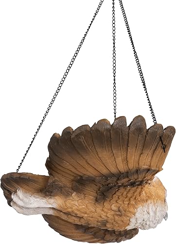 Miniatura 7 de Design Toscano NG31625 La escultura colgante del búho del jardín, piedra de dos tonos