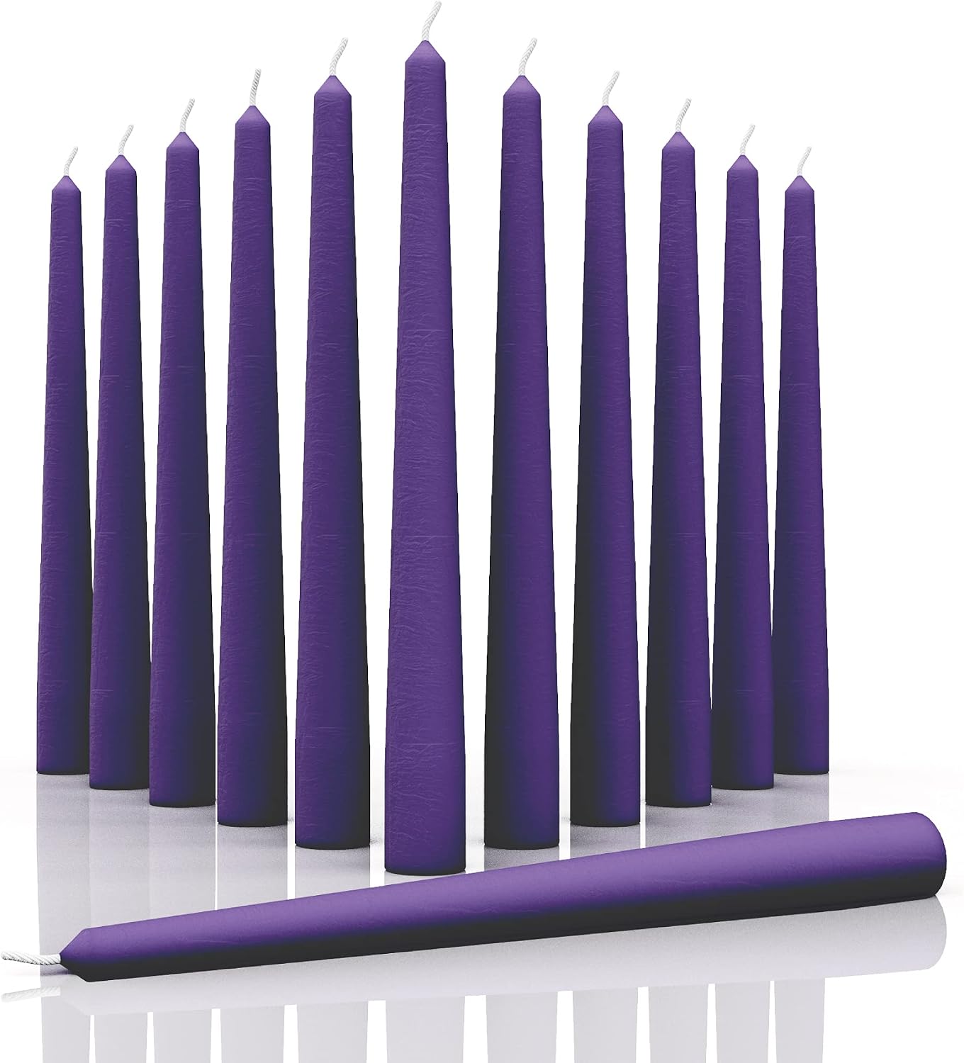 CANDWAX 25 cm Taper Candles Set of 12, Dripless Tapered Candles Unscented Candle Sticks