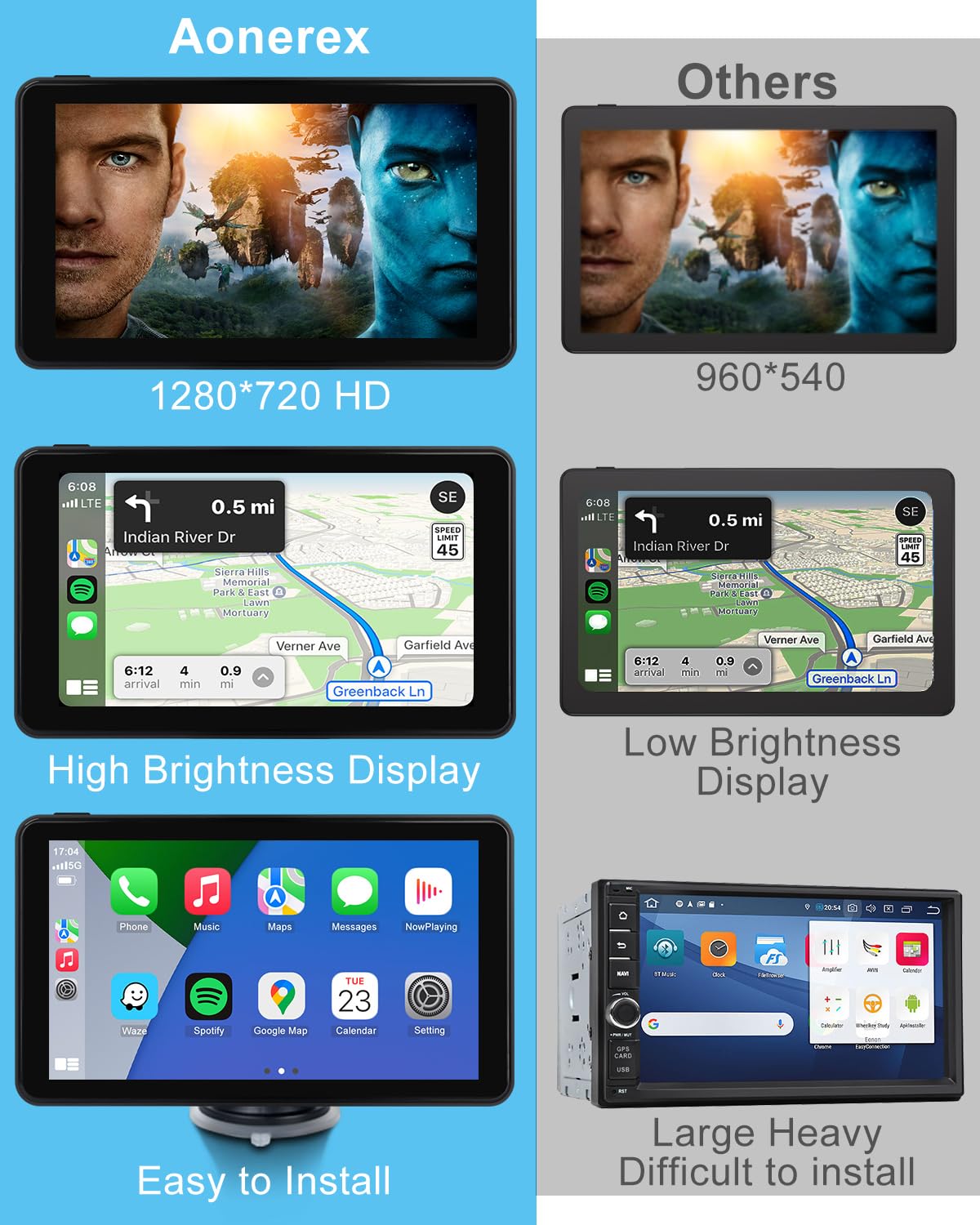 Amazon.com: Compatible Wireless Apple CarPlay Android Auto