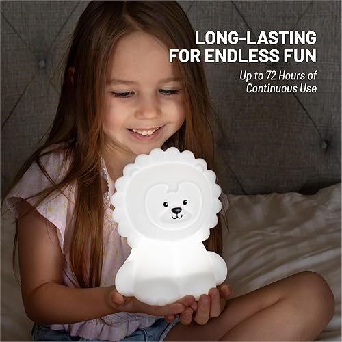 Miniatura 71 de Lumipets Benny The Bear - Luz nocturna de silicona blanda para niños Bonita luz nocturna con control remoto y control táctil para niñas y niños