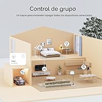 Vista 6 de GHome Smart Enchufe, enchufes inteligentes WiFi funcionan con Alexa y Google Home, toma inteligente con temporizador y control remoto por APP, solo