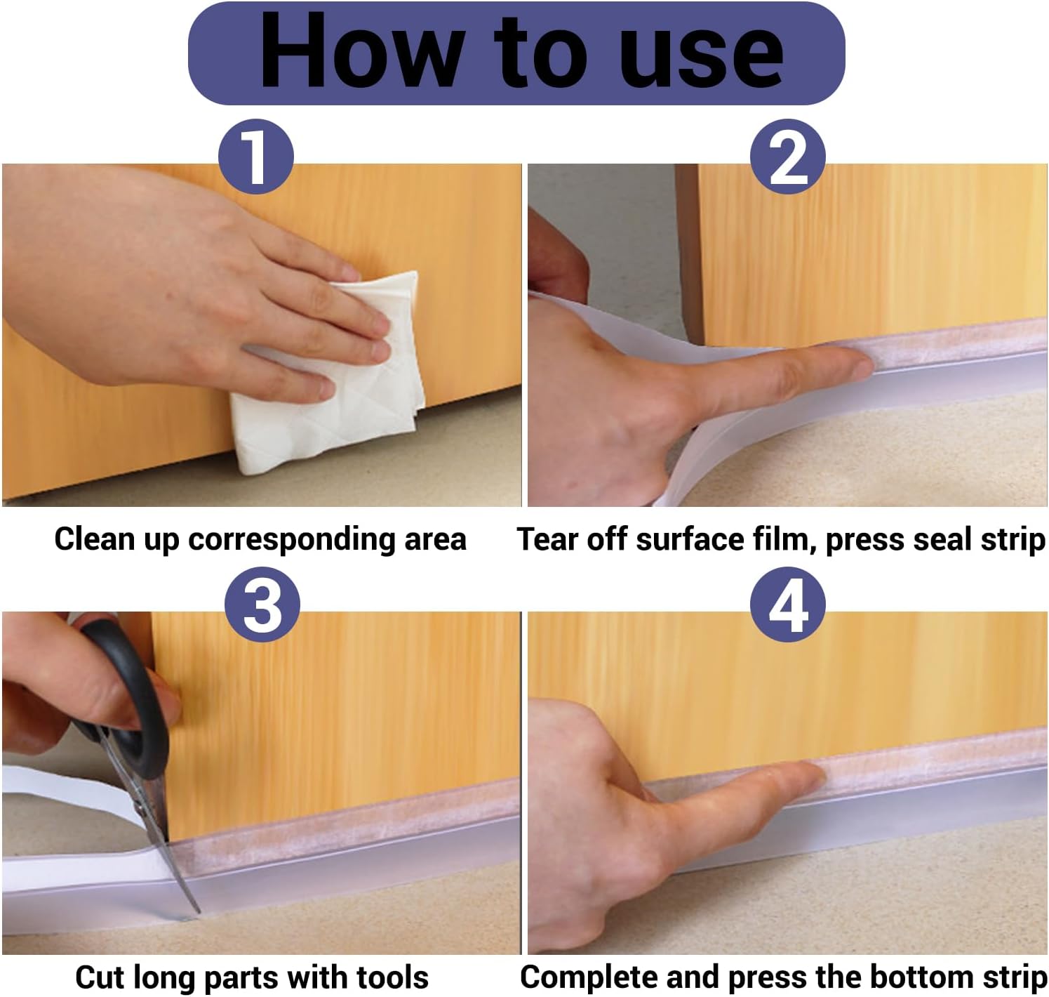 Silicone Weather Stripping Seal Tape 1''x16.5 Feet Strip Bottom Draft Insulation Stopper Tape Weatherproof Soundproof for Door or Window Bathroom Shower Glass Gaps（25mm*5m）