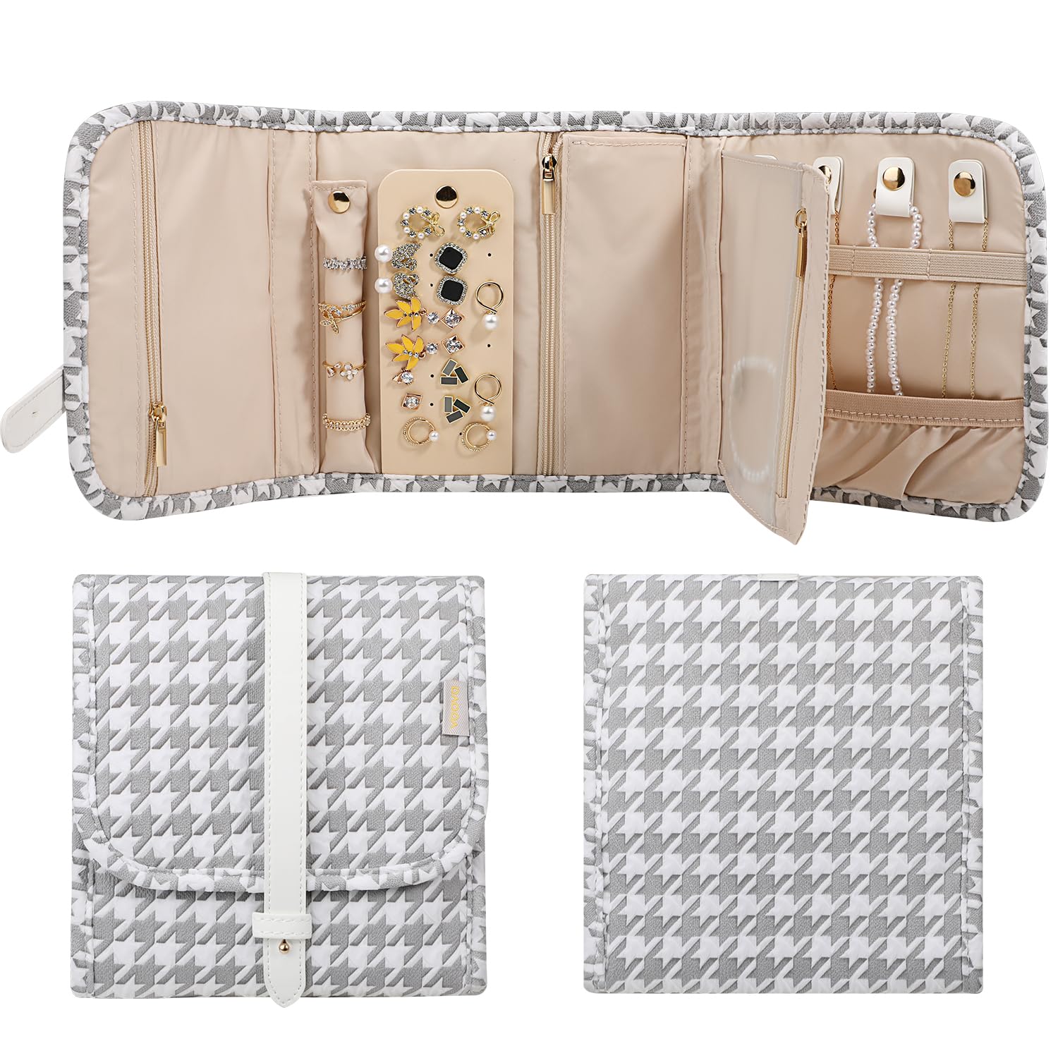 Amazon.com: Voova Travel Jewelry Holder Organizer Case, Small Jewelry ...