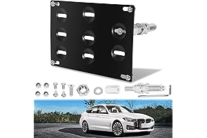 cciyu Tow Hook License Front Bumper Plate Mount Bracket Fit for 2007-2013 BMW 3-Series