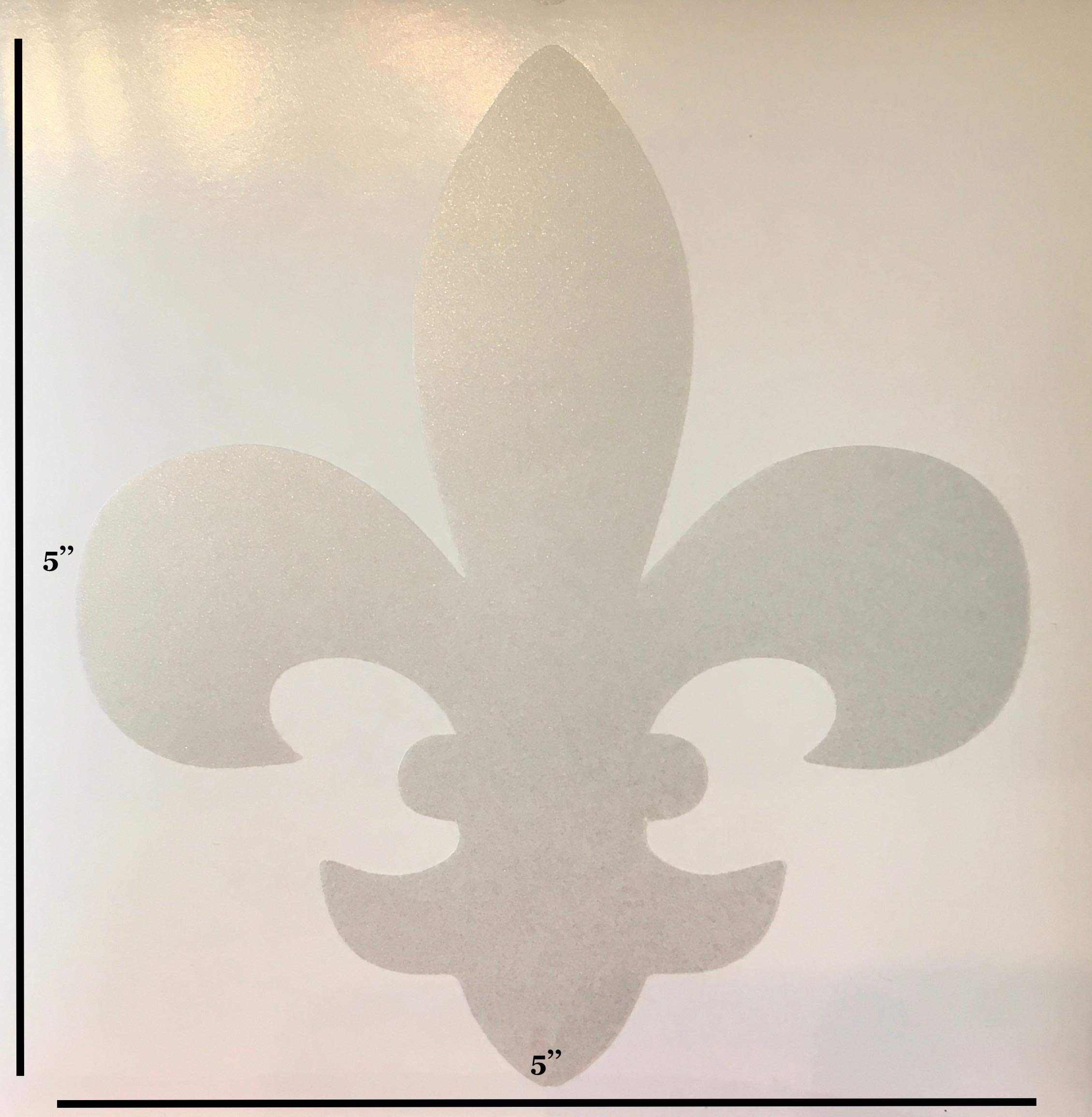 Fleur De Lis Glass Door Indicator Decals Glass Safety Stickers - 3 per Package - Keep Children Safe - Alert Birds, Dogs, Kids - Warn, Protect, Window Safety (Frosted Glass)