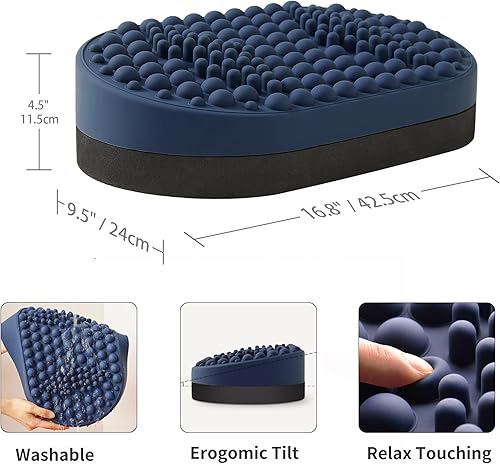 Miniatura 5 de Reposapiés para debajo del escritorio en el trabajo, taburete de pies para oficina en casa, masajeador de pies otomano para aliviar la fascitis