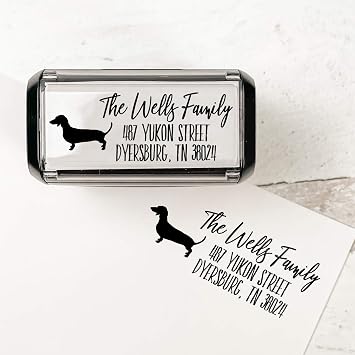 Custom Dog Address Stamp | Choose Dog Breed Dachshund