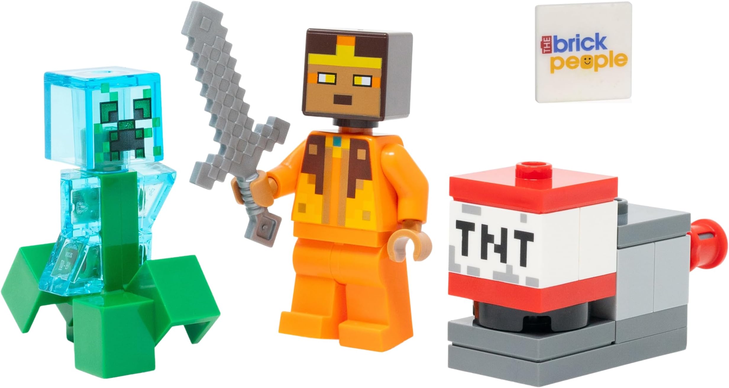 Minecraft Mini Set: Hero Minifigure with Charged Creeper