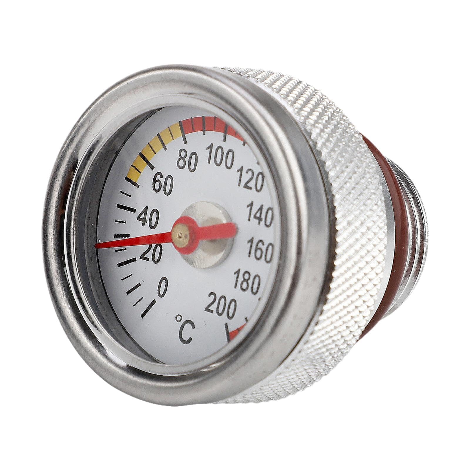 Oil Temp Gauge Metal Fitting Motorcycle Oil Temperature Gauge Oil Temp Meter Argent-image-32