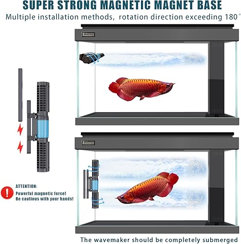 Miniatura 3 de LYPHARD AQUARIUMS Wave Maker para acuario, DC 24V GYRE Powerhead 2200GPH con controlador de pantalla digital y bomba de circulación de agua