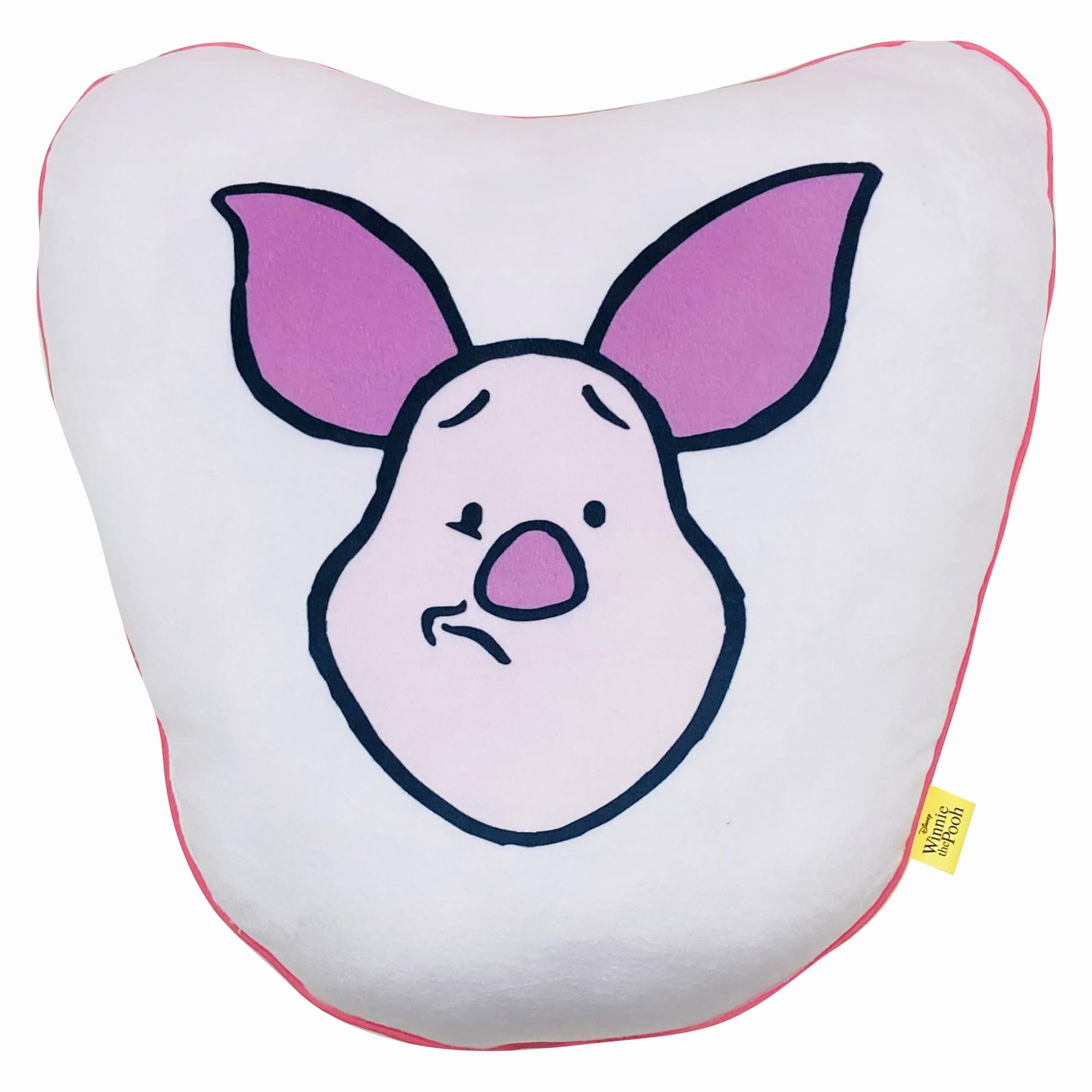 MORiPiLO Hugging Pillow Disney Winnie the Pooh Piglet (Mochi Mochi Die-Cut Cushion) Skin-friendly Fluffy Touch Feeling Goods Plush Toy Nap Pillow Approx. 15.7 x 15.7 x 3.9 inches (40 x 40 x 10 cm : Ho