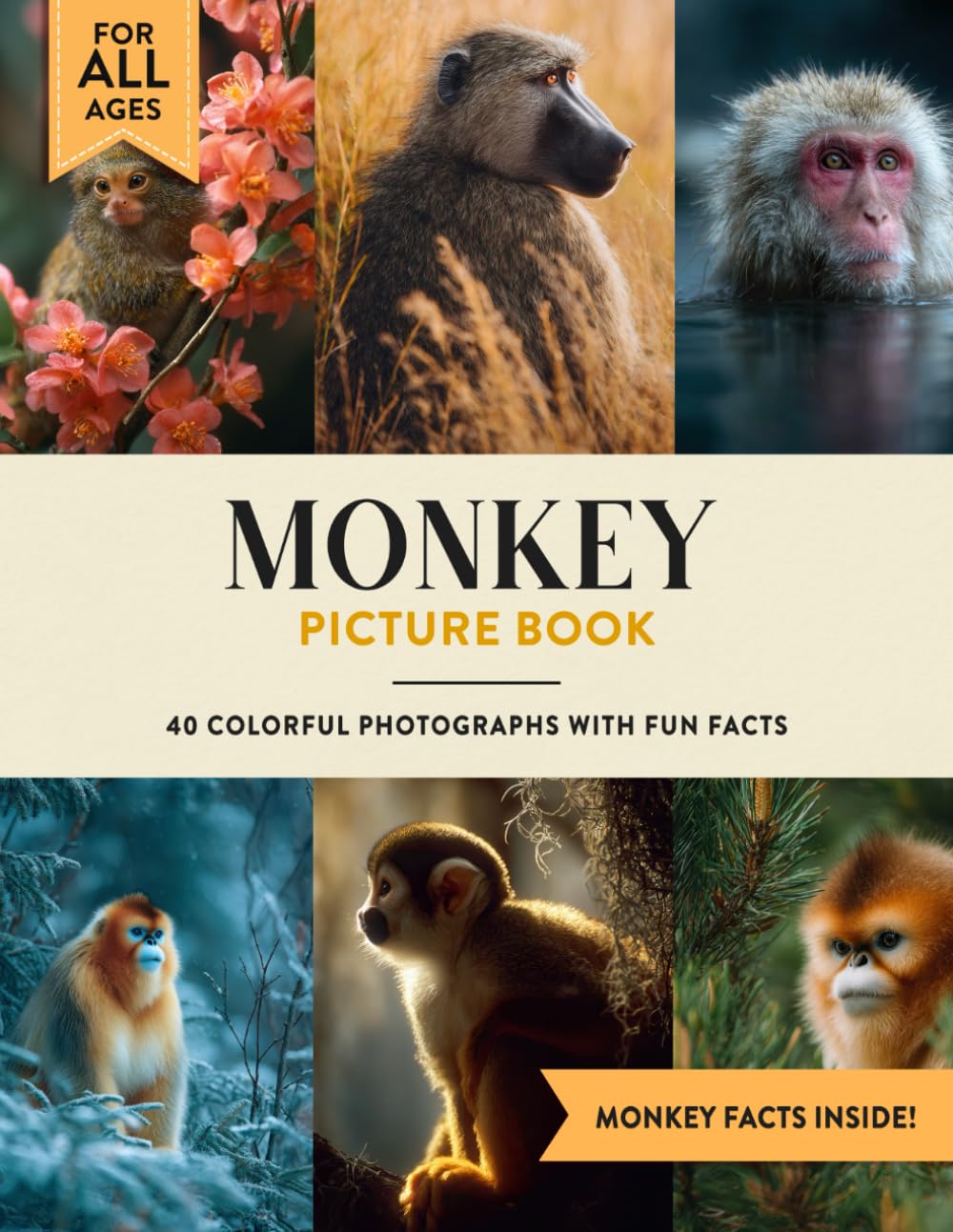 Monkey Picture Book: Learn All About Monkeys with Fun Photos and Monkey Facts for Kids & Adults