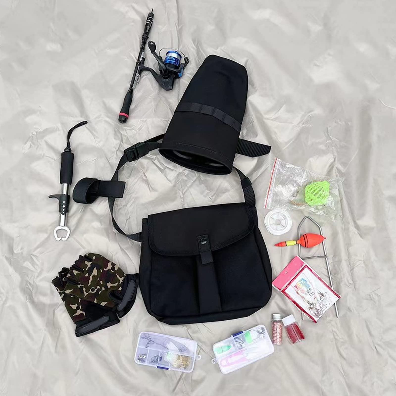 Marsupio portatile multifunzione da campeggio all'aperto borsa da cintura impermeabile da pesca Marsupio per attrezzi impermeabile