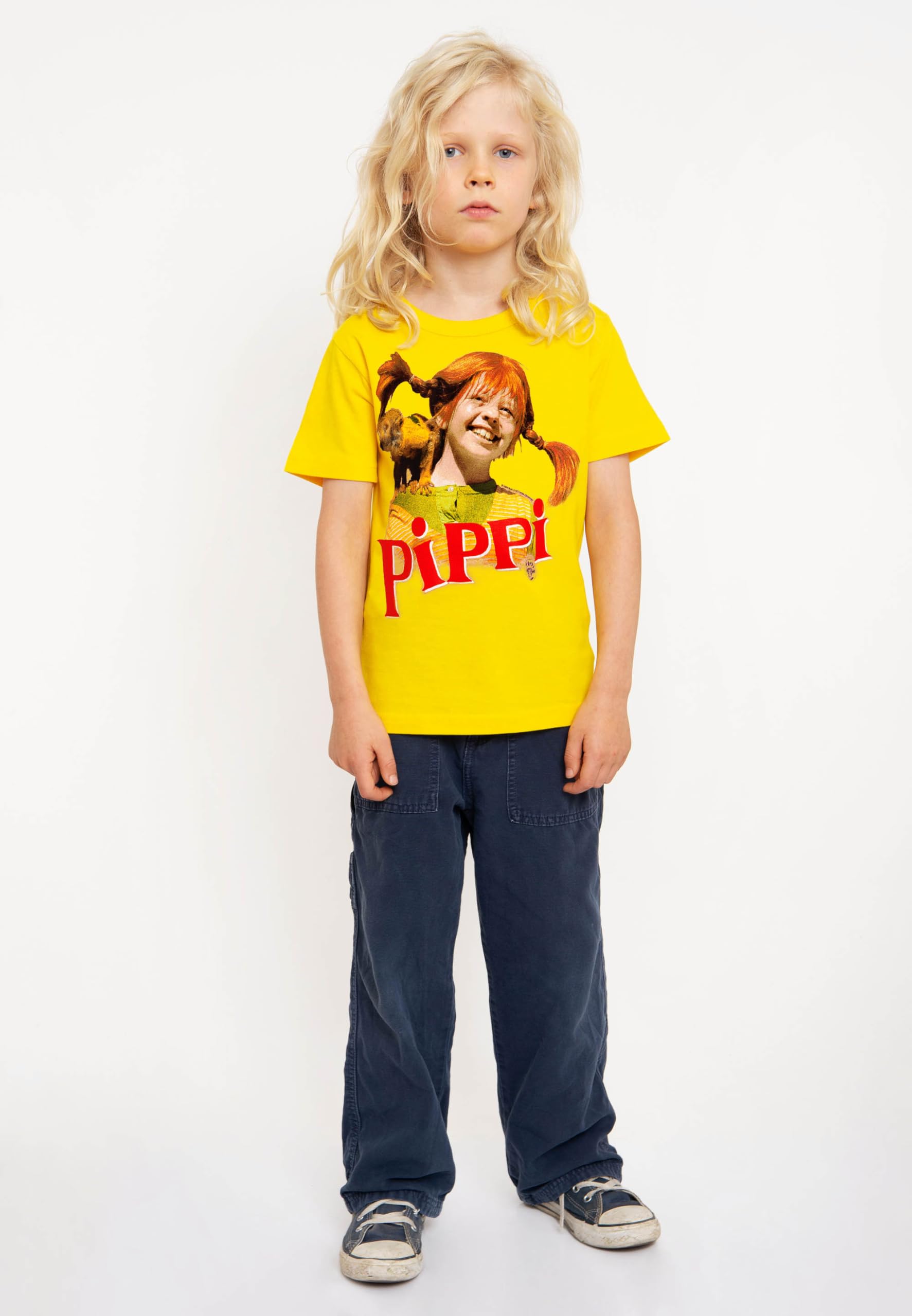 Logoshirt®️ Pippi Calzelunghe I Signor Nilsson I Maglia I T-Shirt Stampate I Cotone bio I Bambini I Ragazzo I Design Originale su Licenza