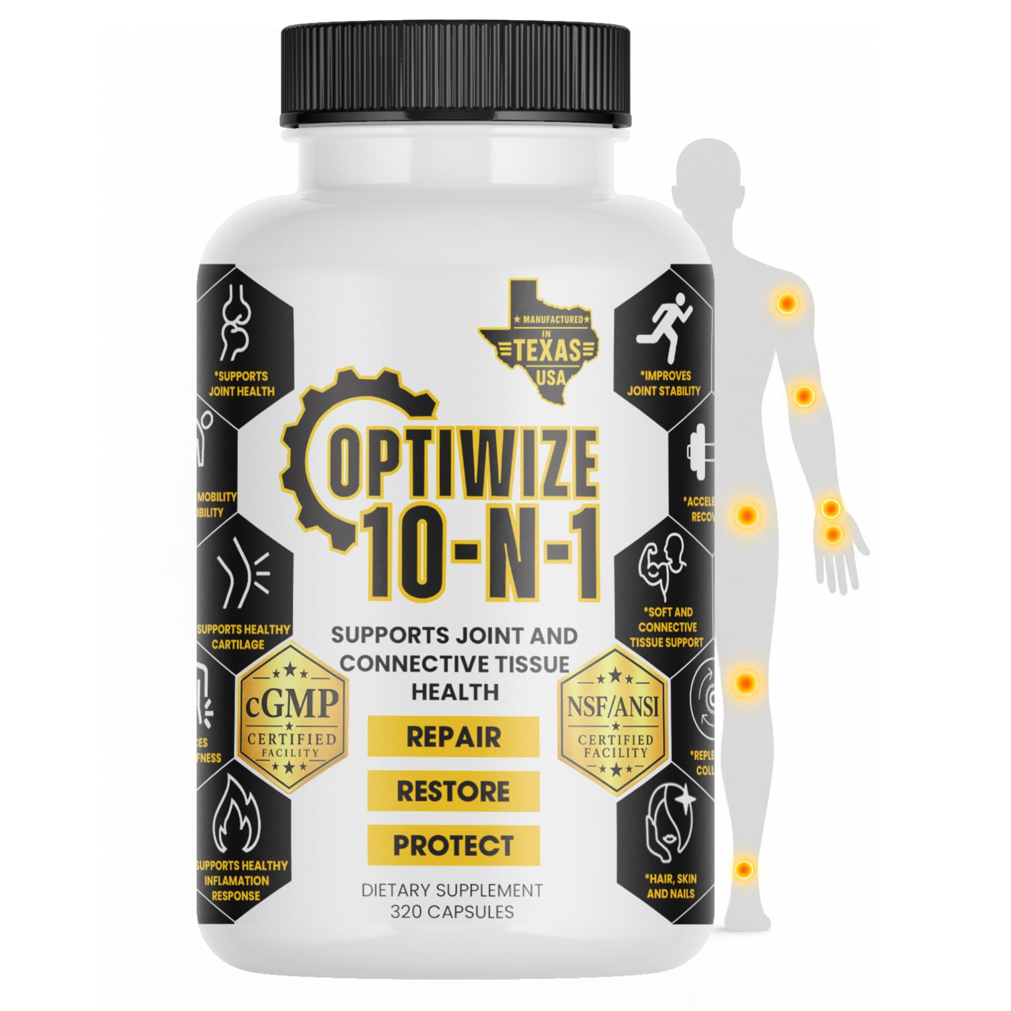 OptiWize 10-in-1 Joint Support Supplement, 320 Capsules